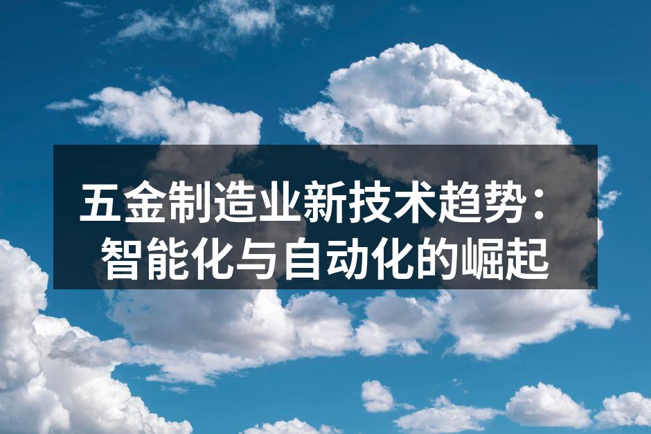 五金制造业智能化设备示例